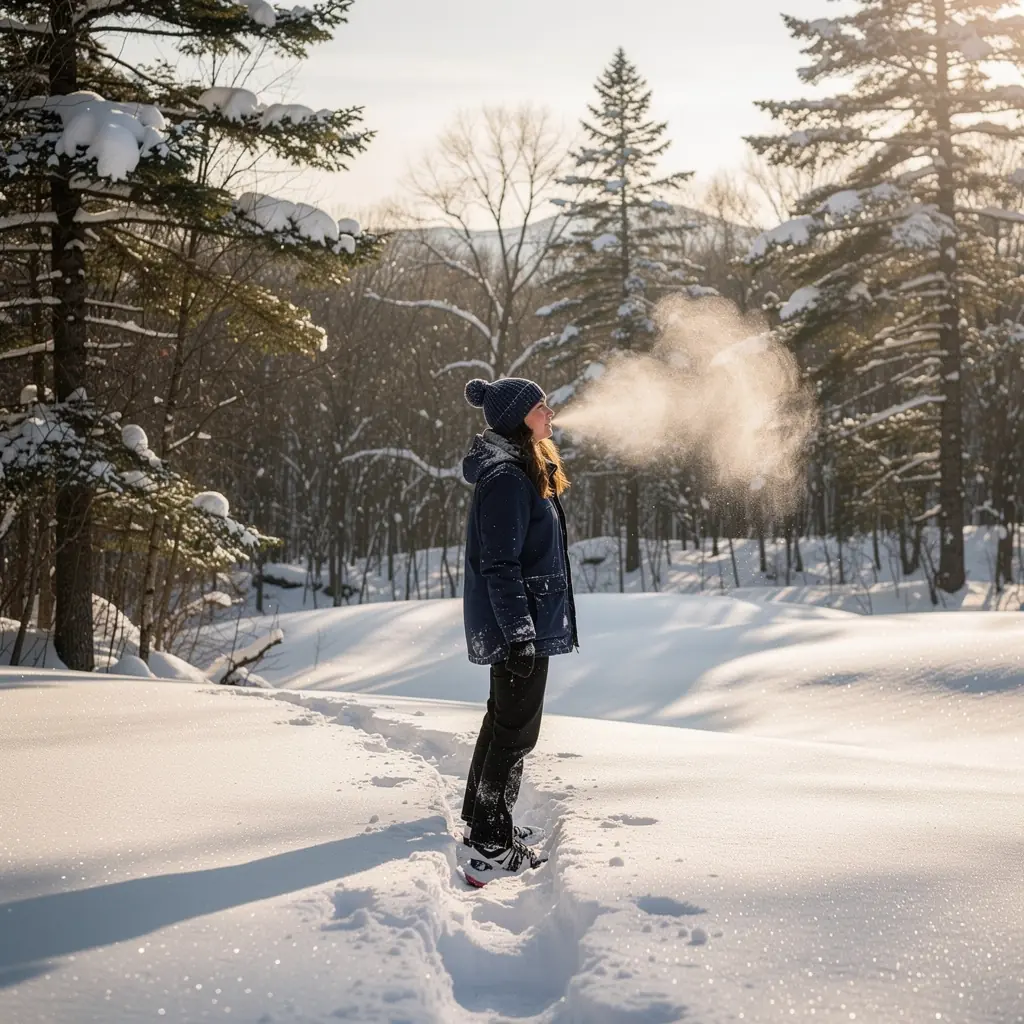 Солнце светит на снежные склоны горнолыжного курорта в США.
