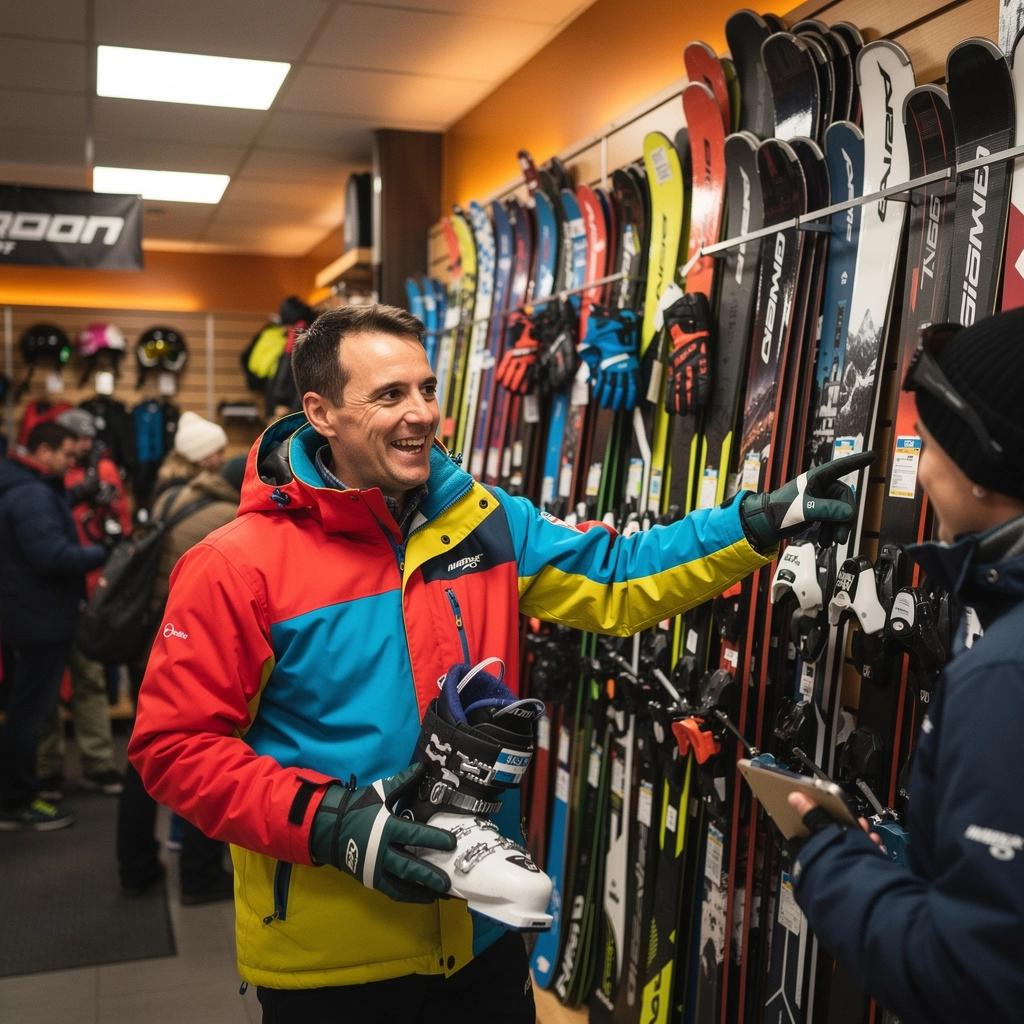 Семья наслаждается катанием на санках в снежном парке.
